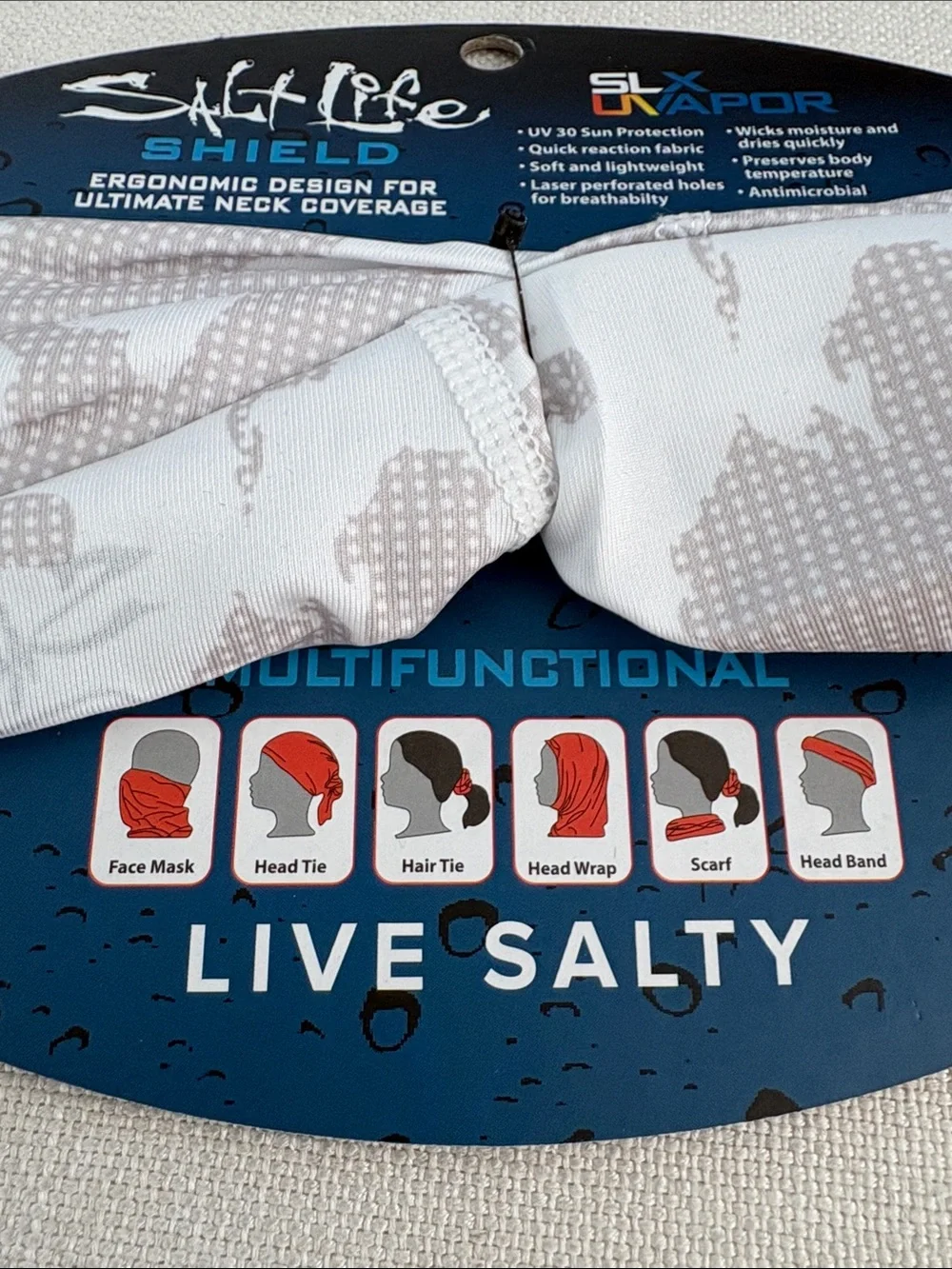 Men’s/Women’s Salt Life Neck Shield. New in original packaging. Retail 20.00